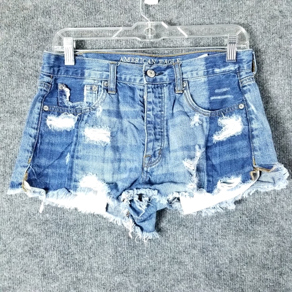 American eagle vintage Hi-Rise Festival Women's Jeans Shorts size 6 - Picture 1 of 10